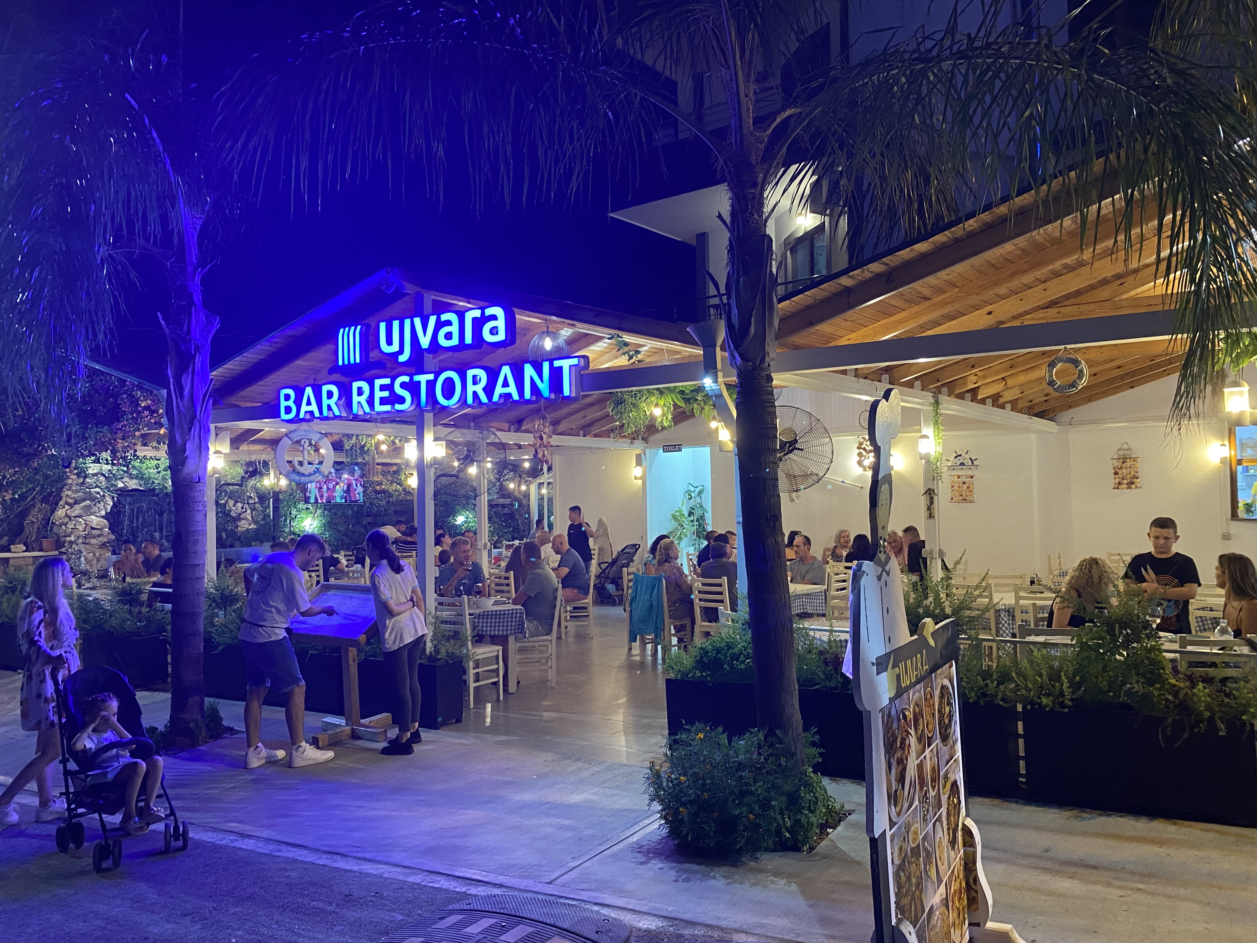 Ujvara Restaurant terrace in Ksamil